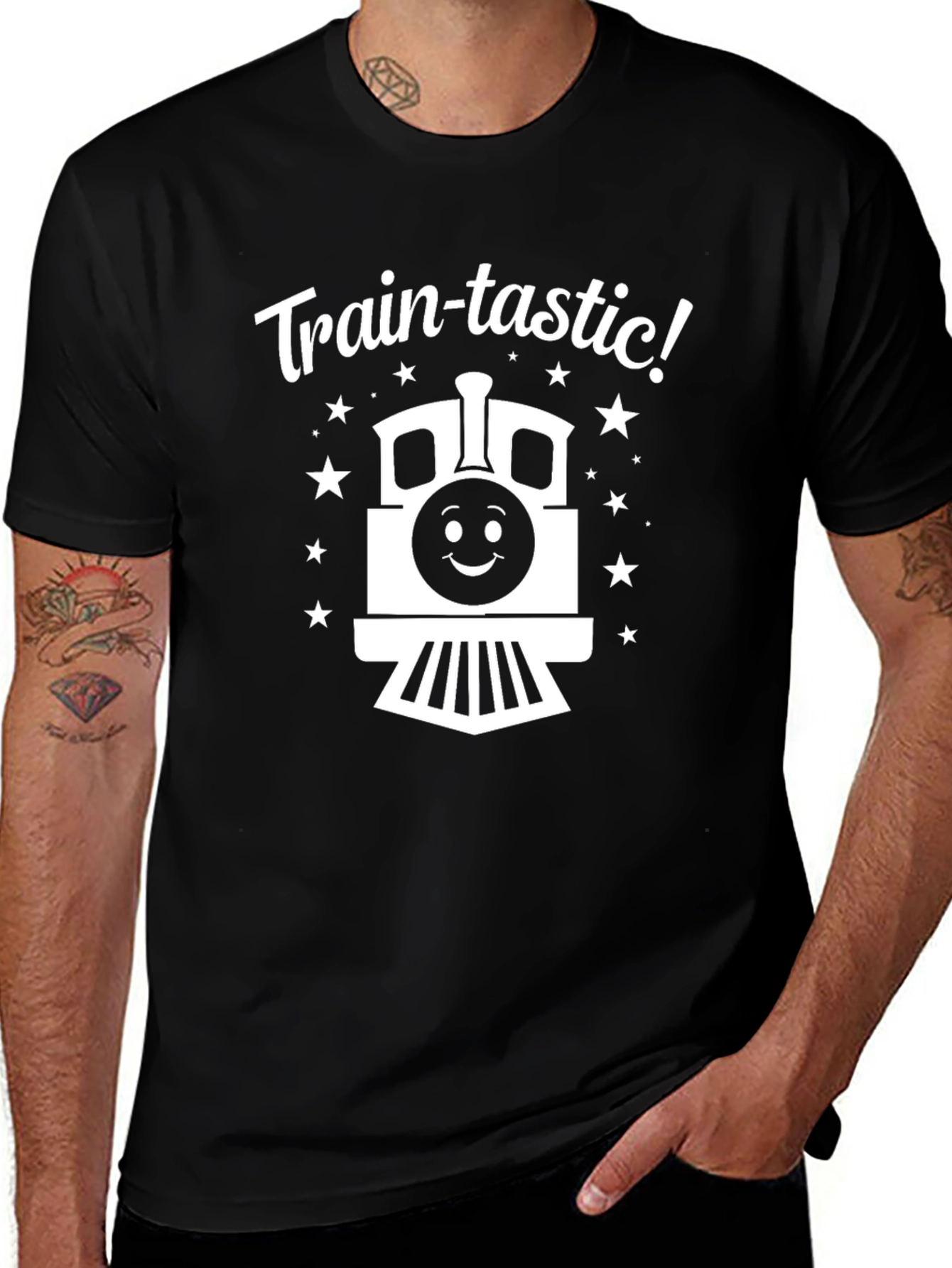 Train-tastic! Black Graphic Tee