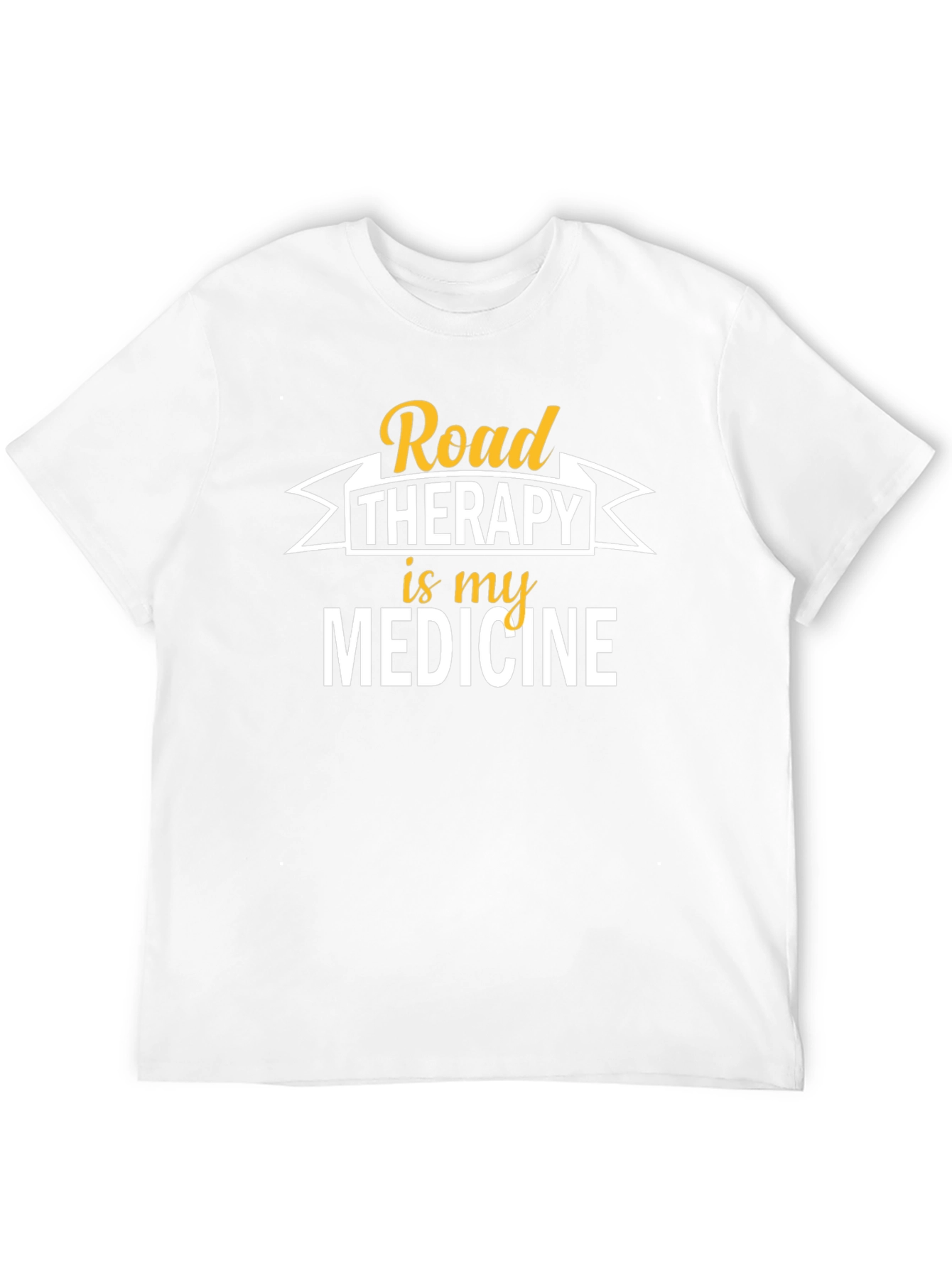 Road Therapy is My Medicine Black T-Shirt