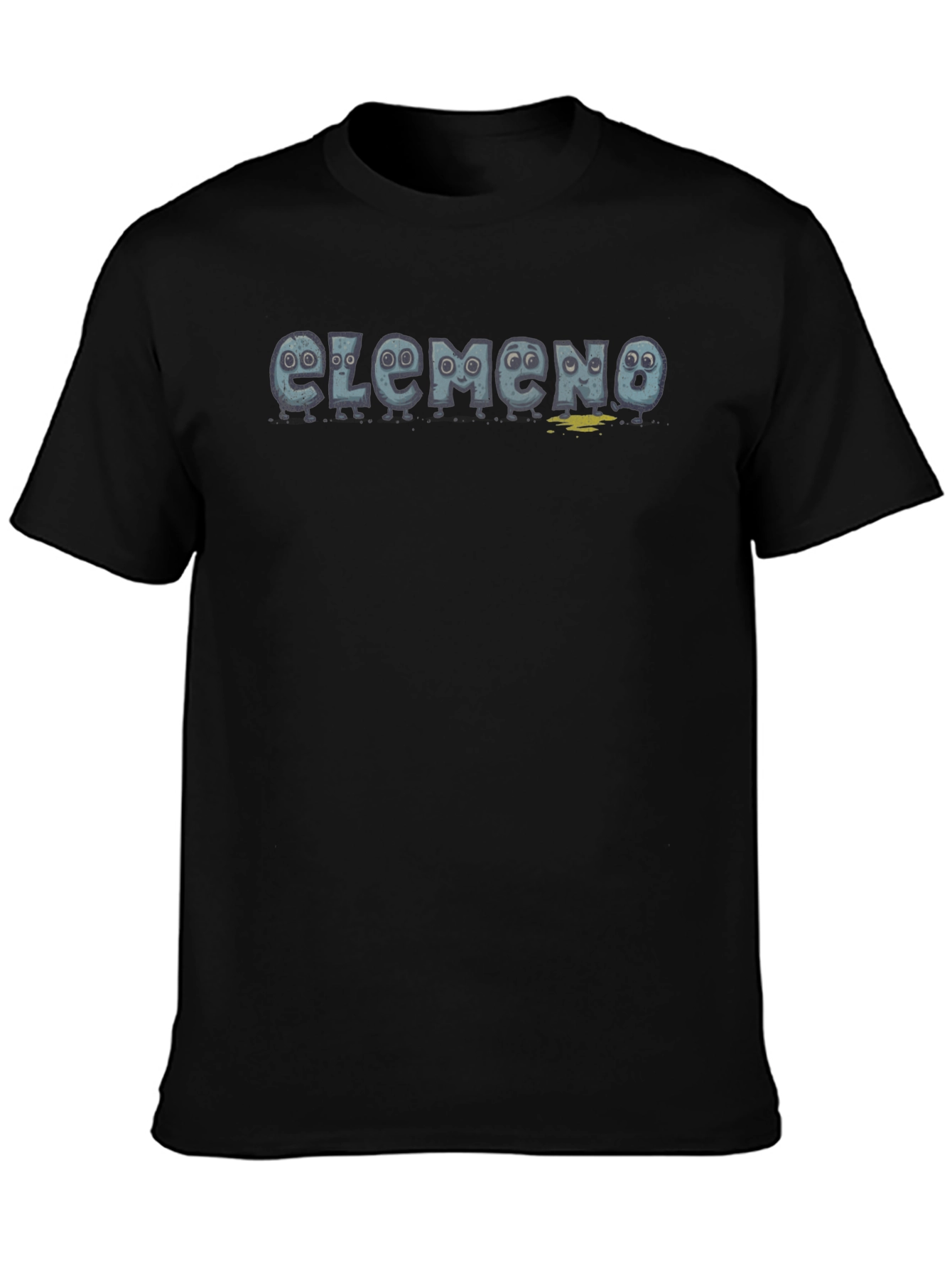 Cartoon Letters Graphic Black T-Shirt