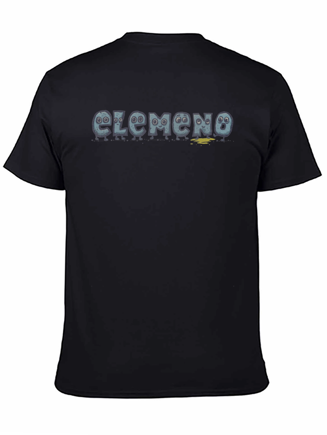 Cartoon Letters Graphic Black T-Shirt