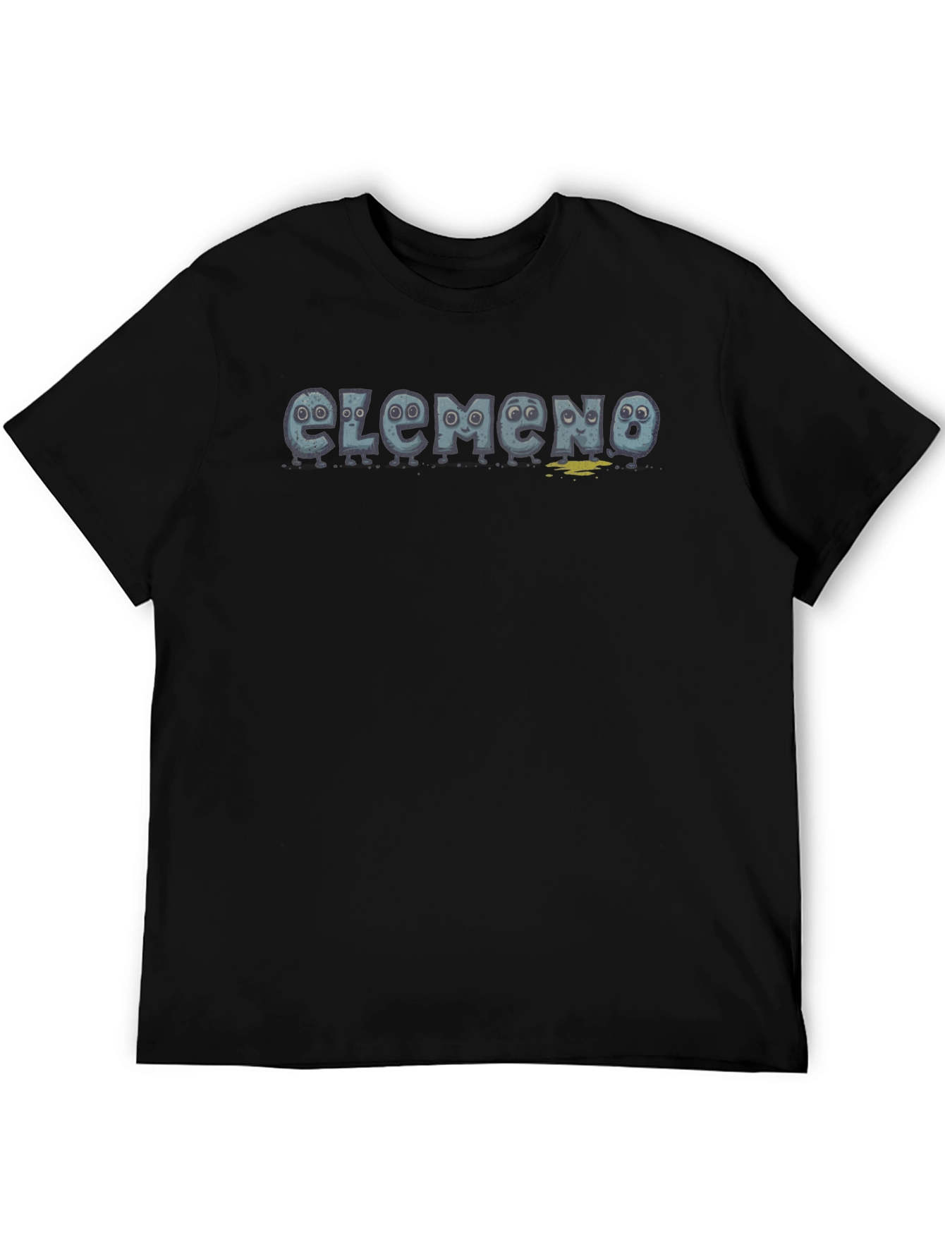 Cartoon Letters Graphic Black T-Shirt