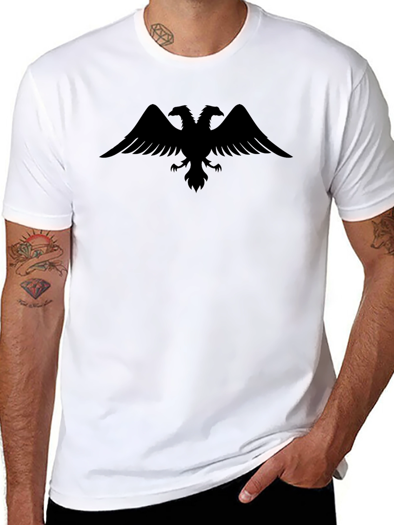 Black Double-Headed Eagle Graphic Tee