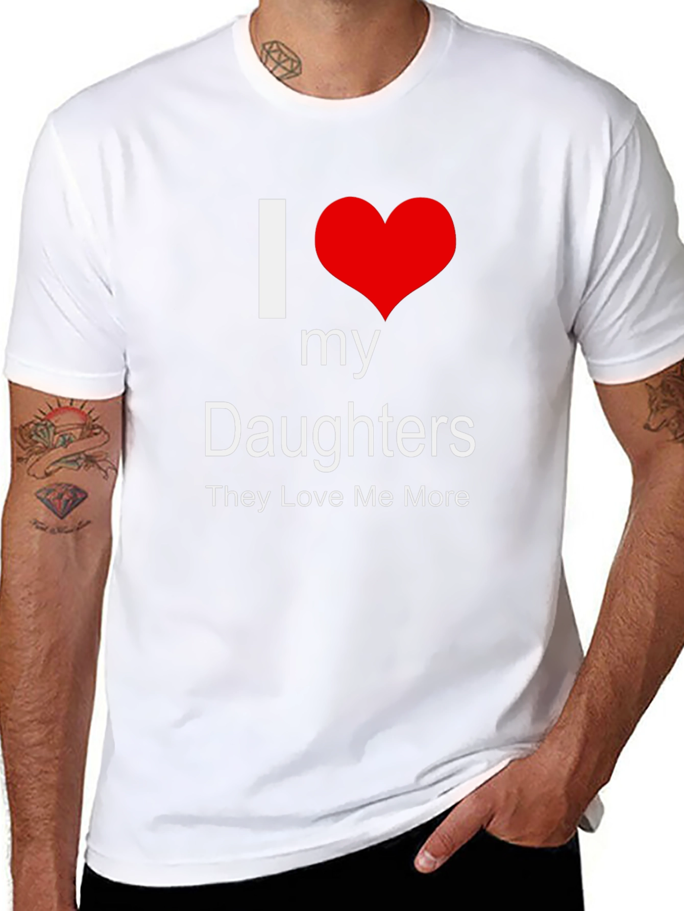 I Heart My Daughters T-Shirt - Dads Love