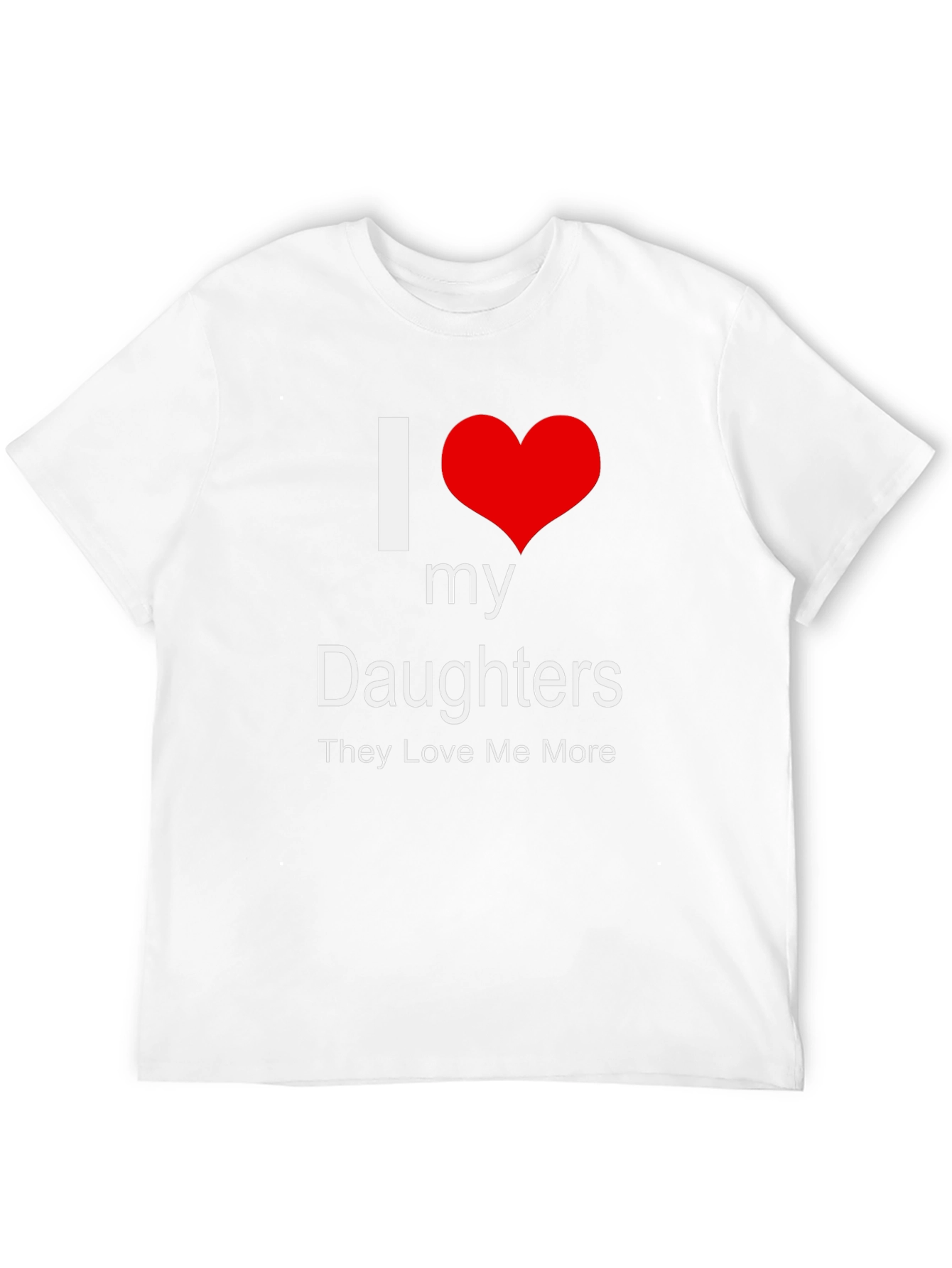 I Heart My Daughters T-Shirt - Dads Love