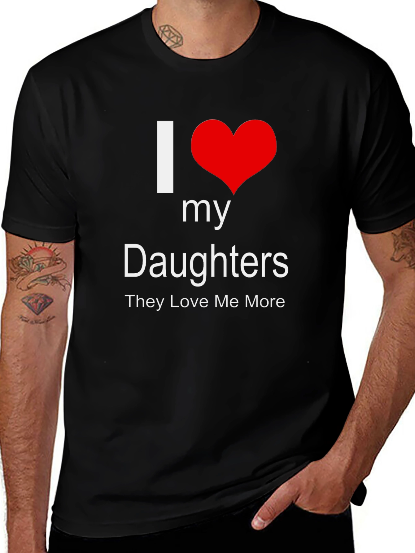 I Heart My Daughters T-Shirt - Dads Love