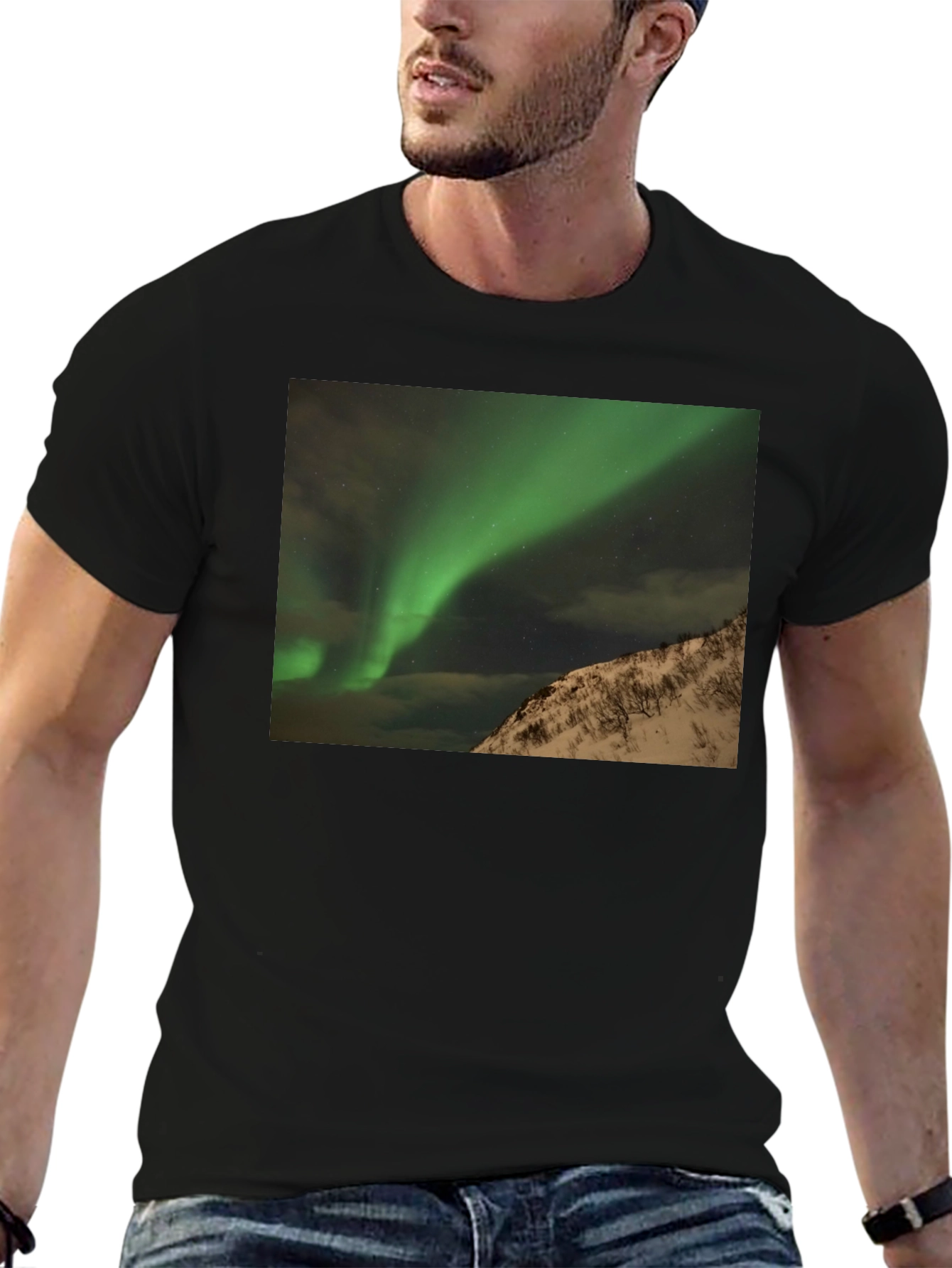 Aurora Borealis Black T-Shirt