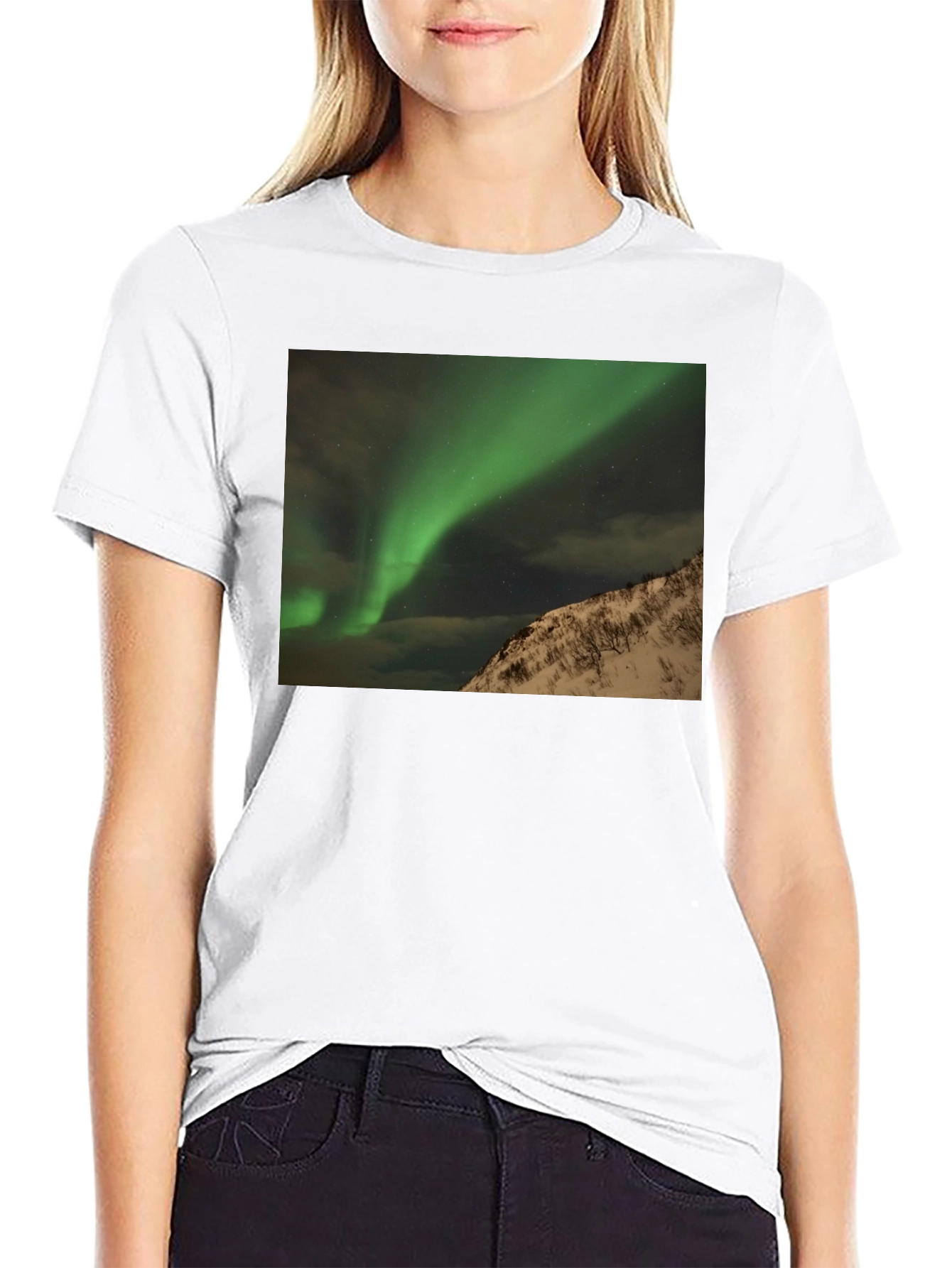 Aurora Borealis Black T-Shirt