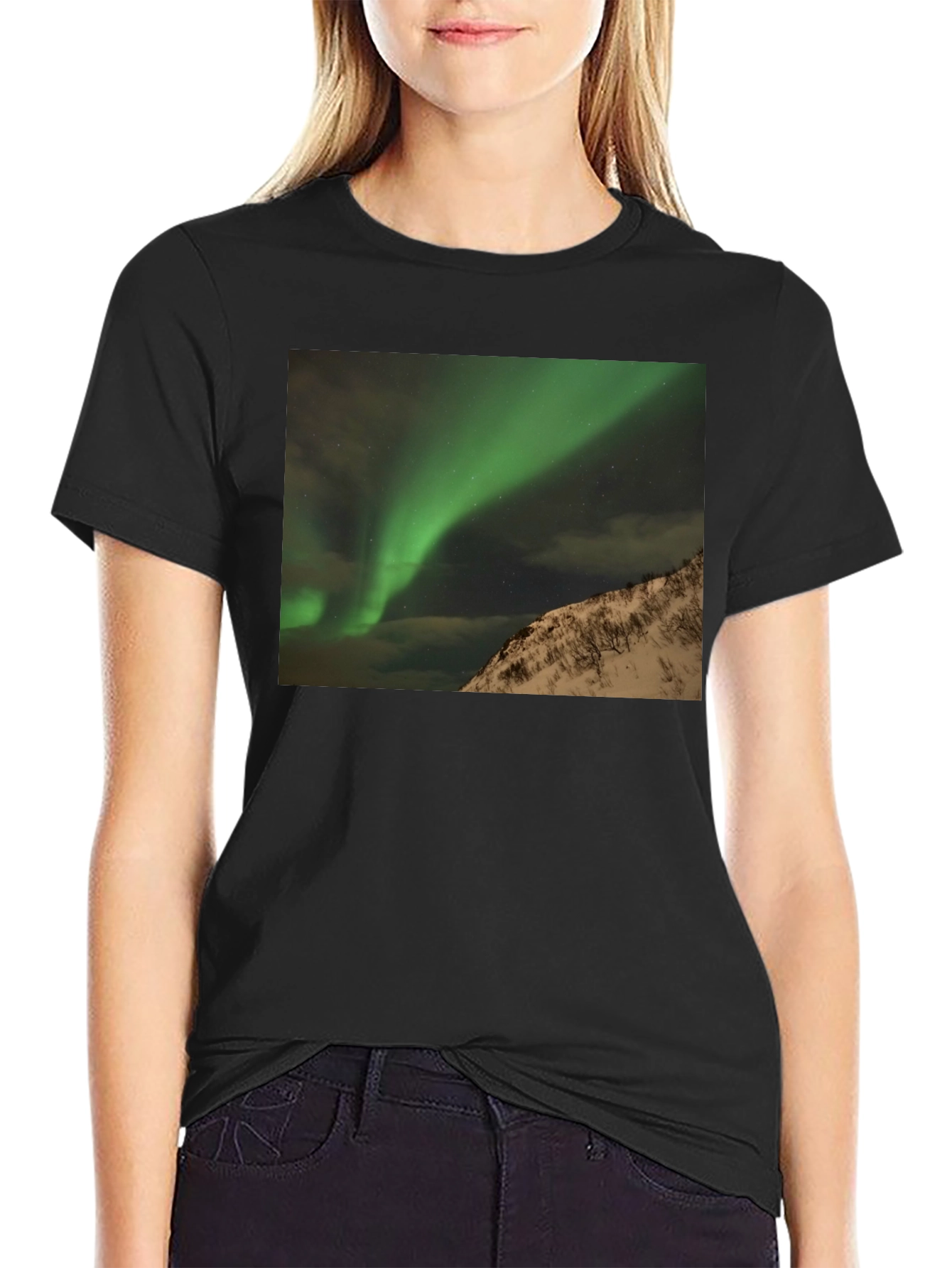 Aurora Borealis Black T-Shirt
