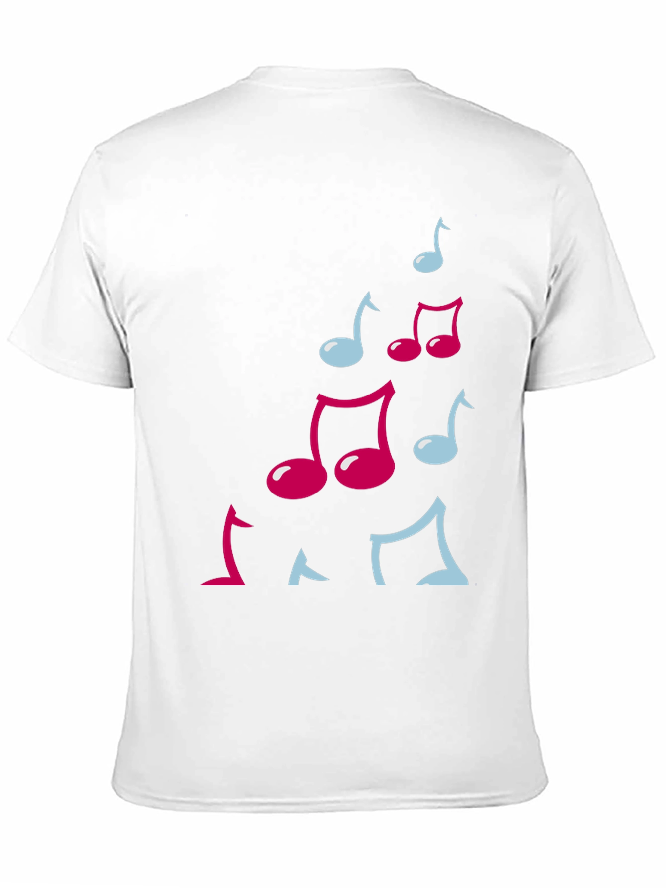 Musical Notes Graphic Black T-Shirt