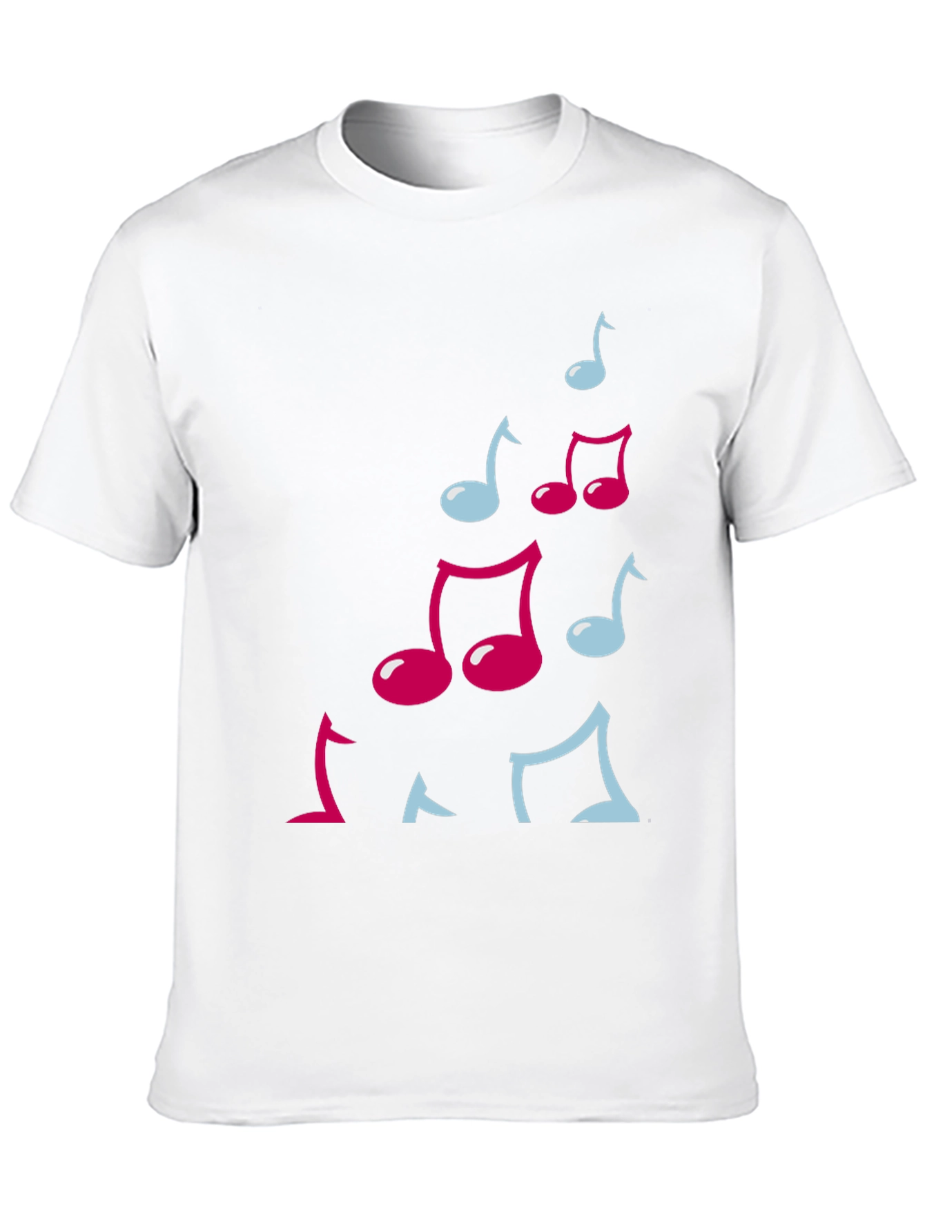 Musical Notes Graphic Black T-Shirt
