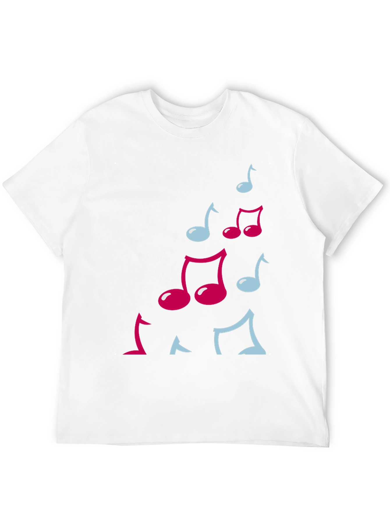 Musical Notes Graphic Black T-Shirt