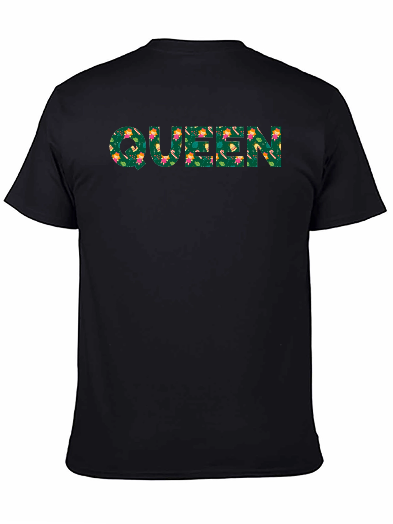 Queen Floral Print Black T-Shirt