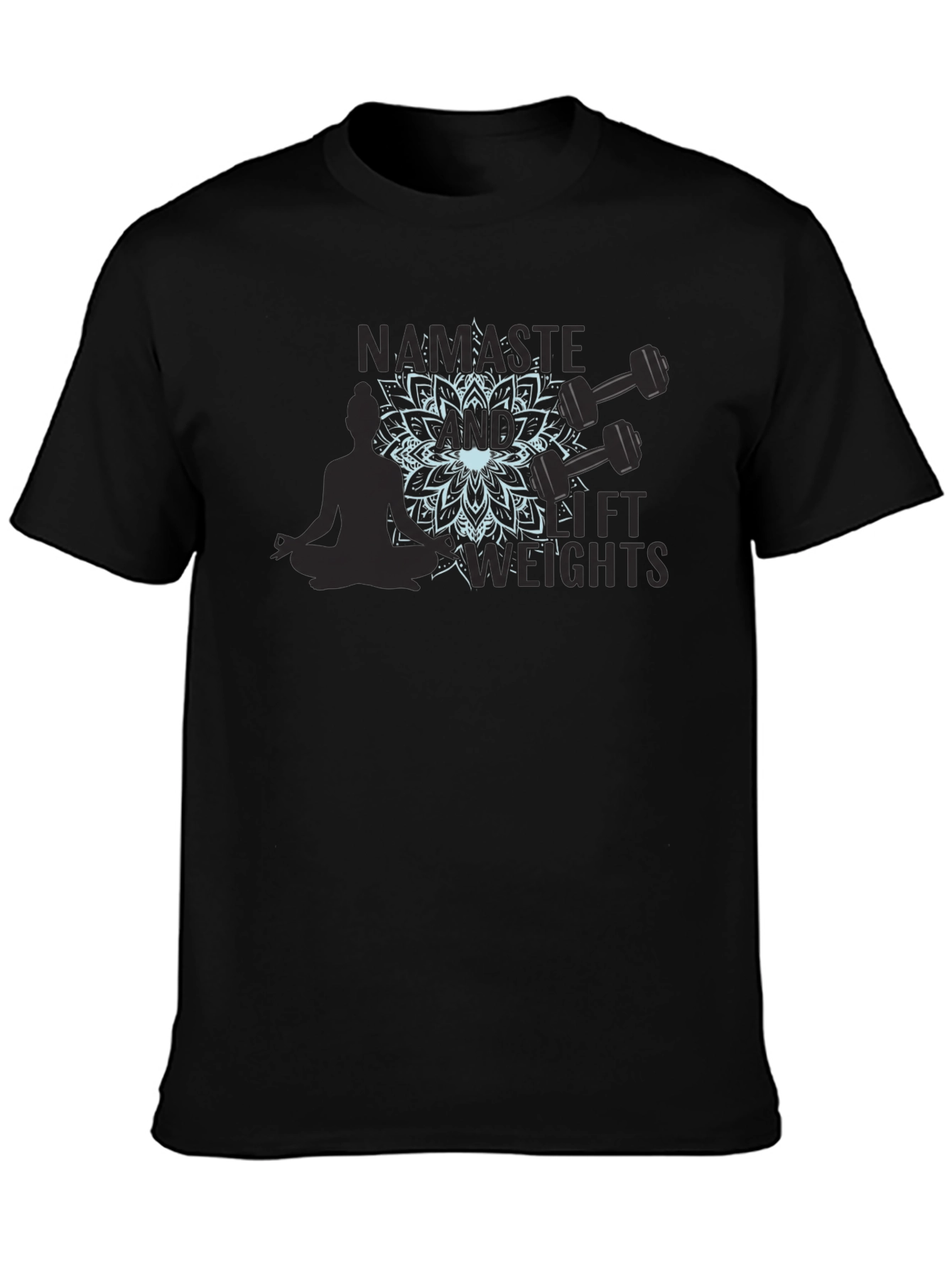 Namaste & Lift Weights Graphic T-Shirt