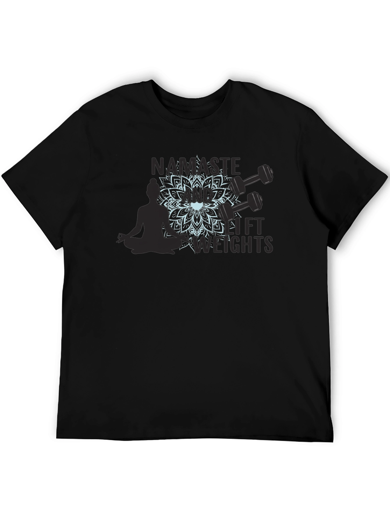 Namaste & Lift Weights Graphic T-Shirt