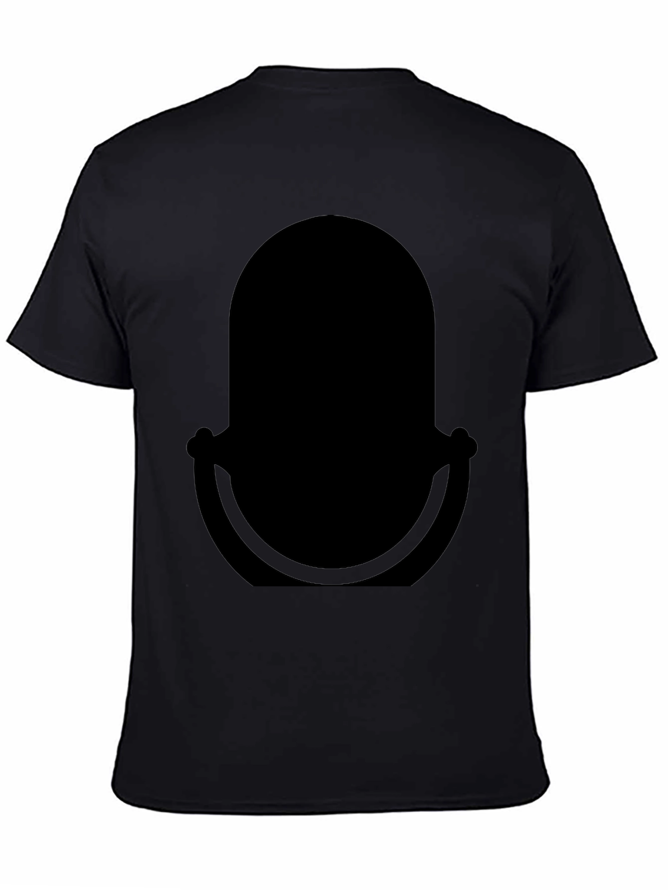 Classic Black T-Shirt with Retro Microphone Design