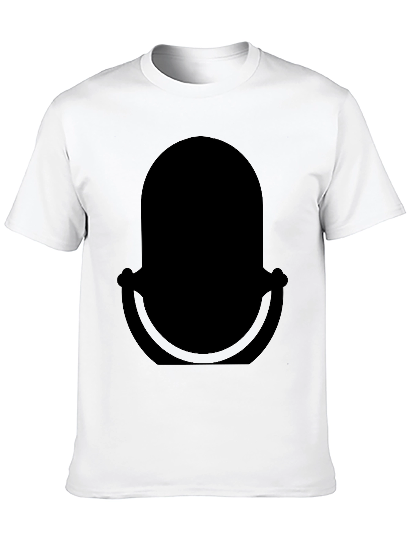 Classic Black T-Shirt with Retro Microphone Design