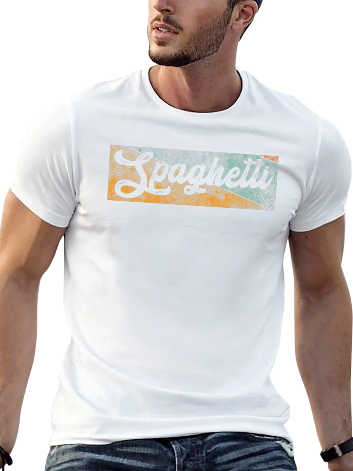 Retro Spaghetti Graphic Tee - Classic Comfort