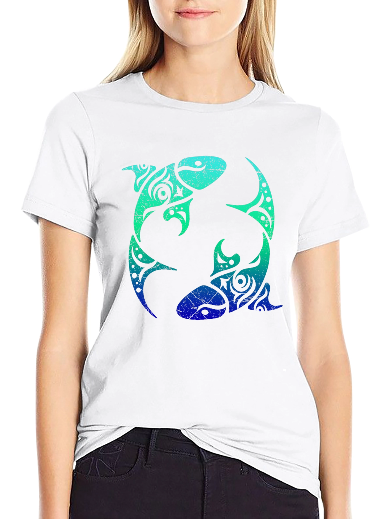 Pisces Tattoo Style Graphic Tee