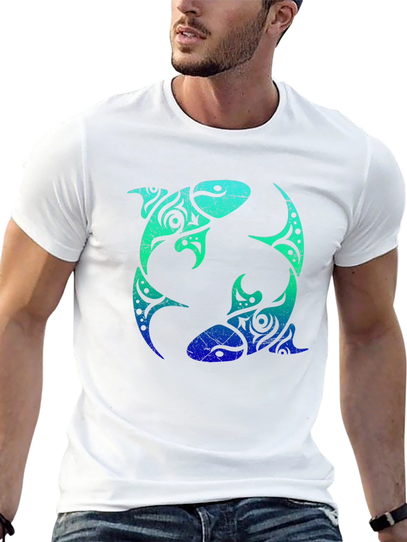 Pisces Tattoo Style Graphic Tee
