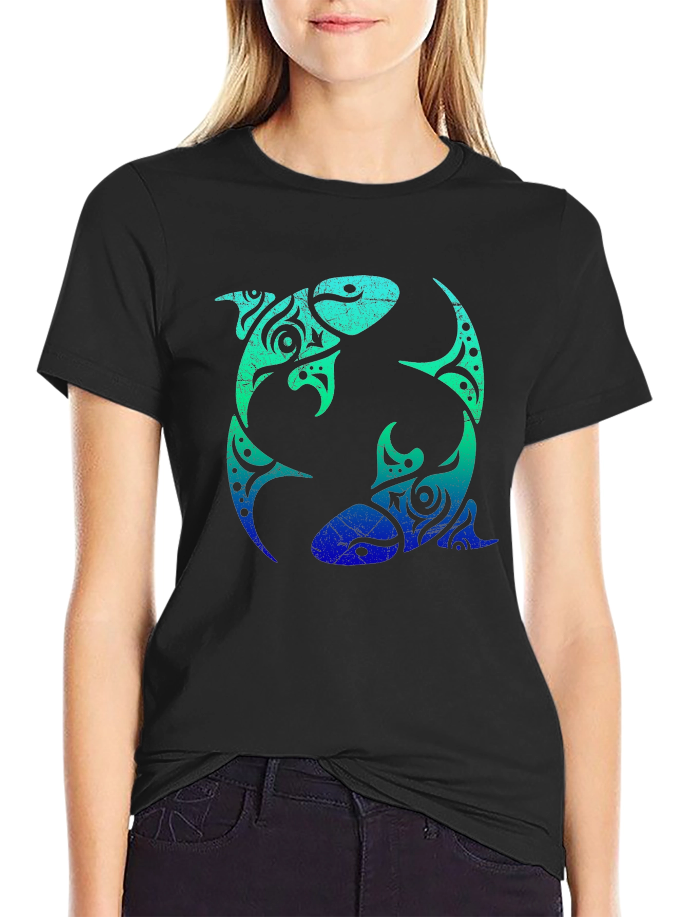 Pisces Tattoo Style Graphic Tee