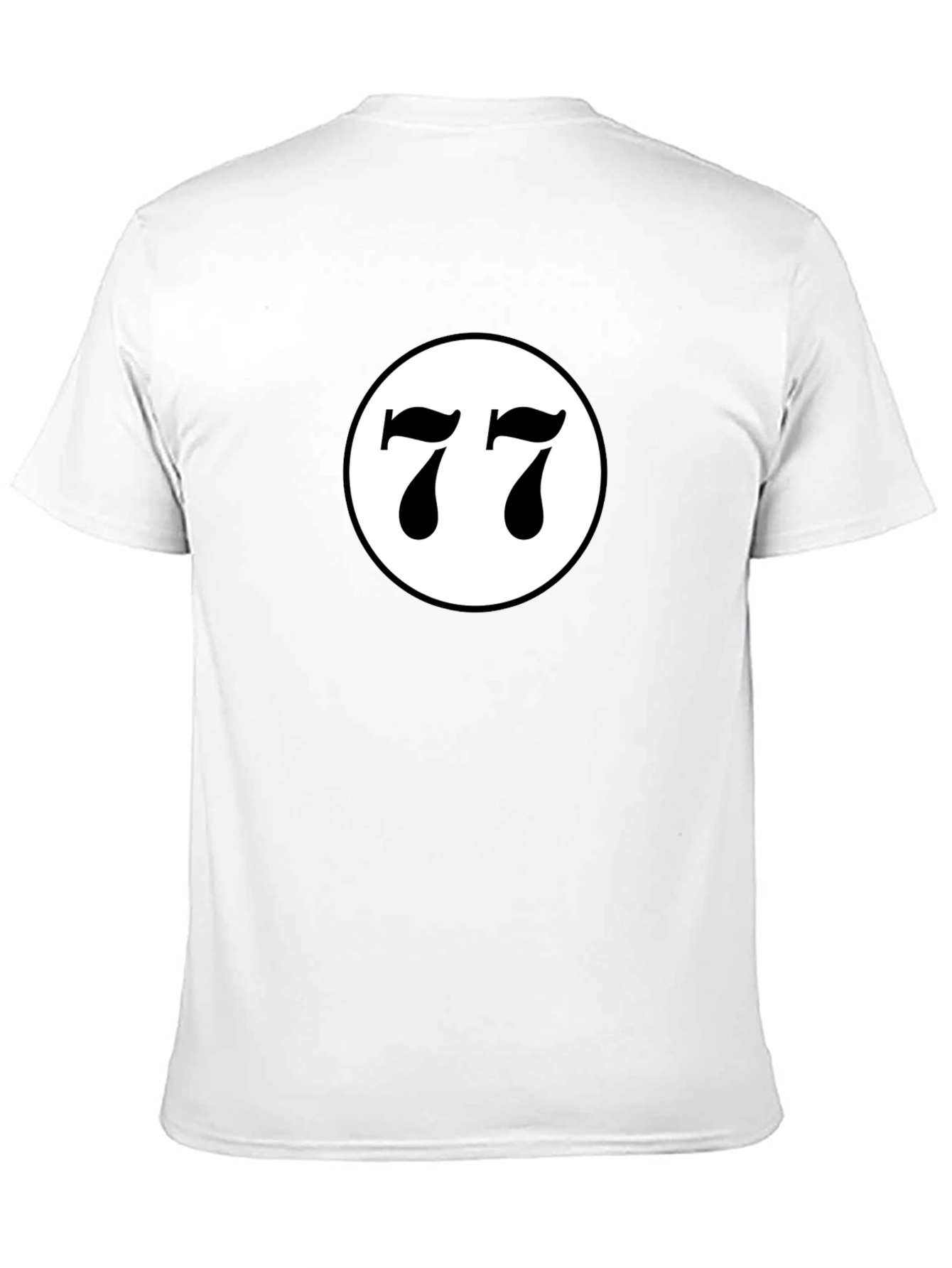 Lucky Number 77 Graphic T-Shirt - Black