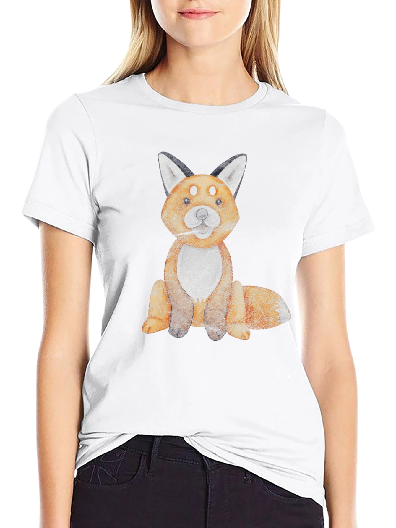 Fox Graphic Tee - Unisex Soft Cotton Black T-Shirt