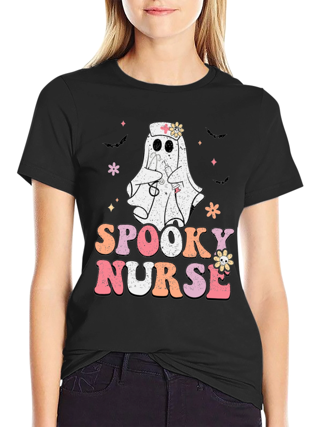 Spooky Nurse Halloween T-Shirt