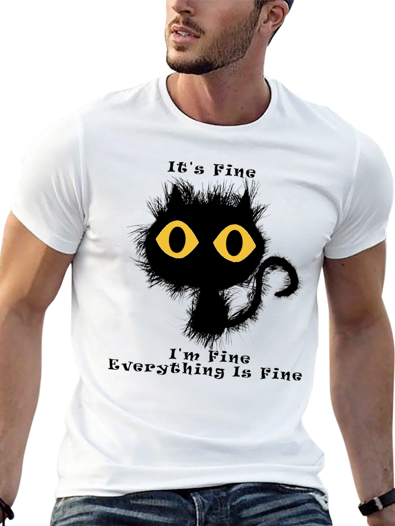 Its Fine Cat Graphic T-Shirt