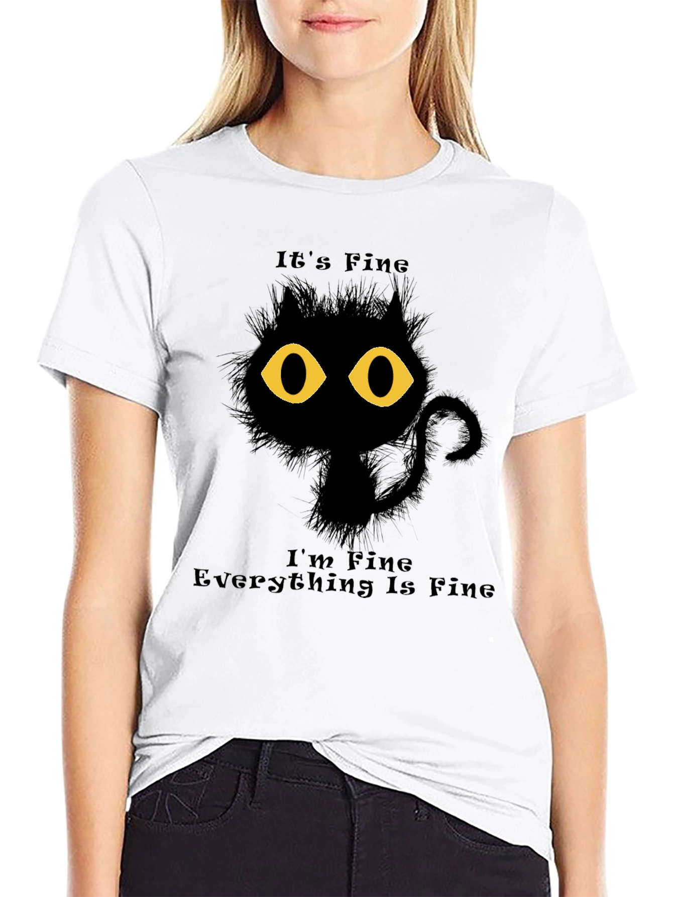Its Fine Cat Graphic T-Shirt
