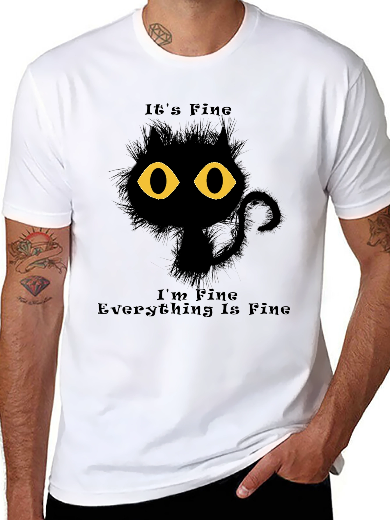 Its Fine Cat Graphic T-Shirt