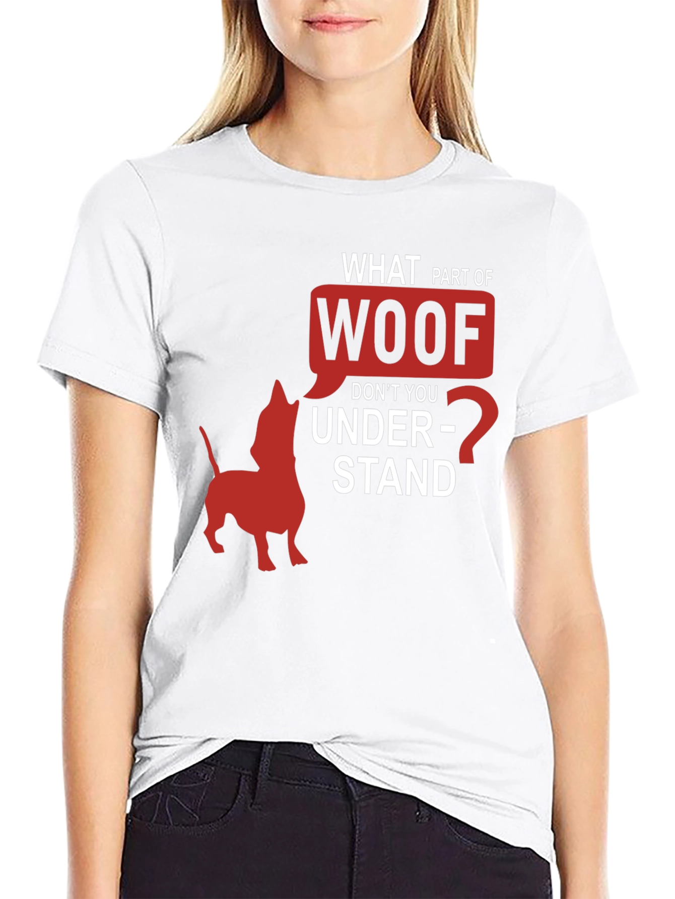 Woof T-Shirt Funny Dog Lover Tee