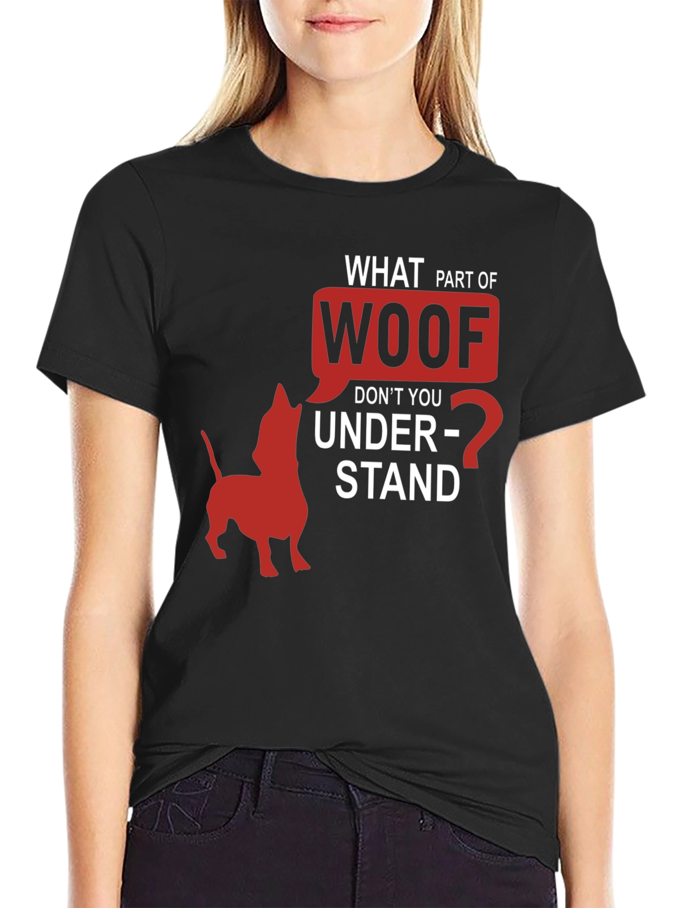 Woof T-Shirt Funny Dog Lover Tee