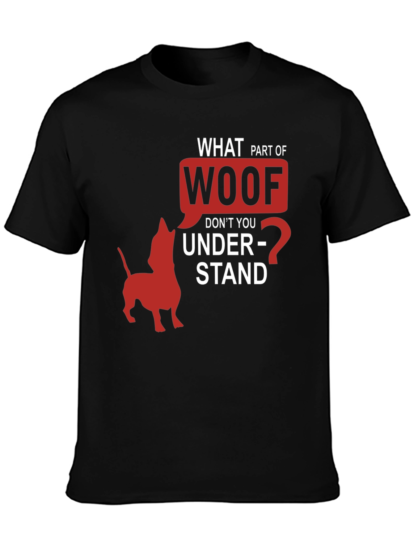 Woof T-Shirt Funny Dog Lover Tee