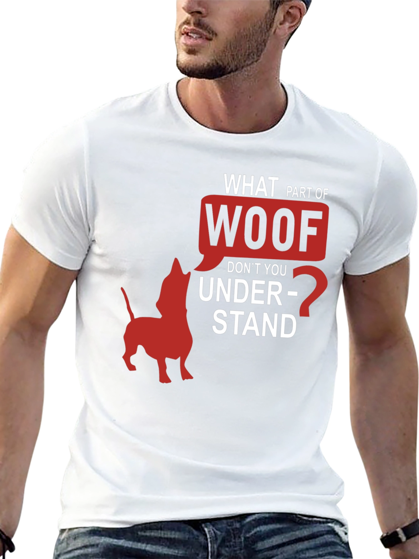 Woof T-Shirt Funny Dog Lover Tee