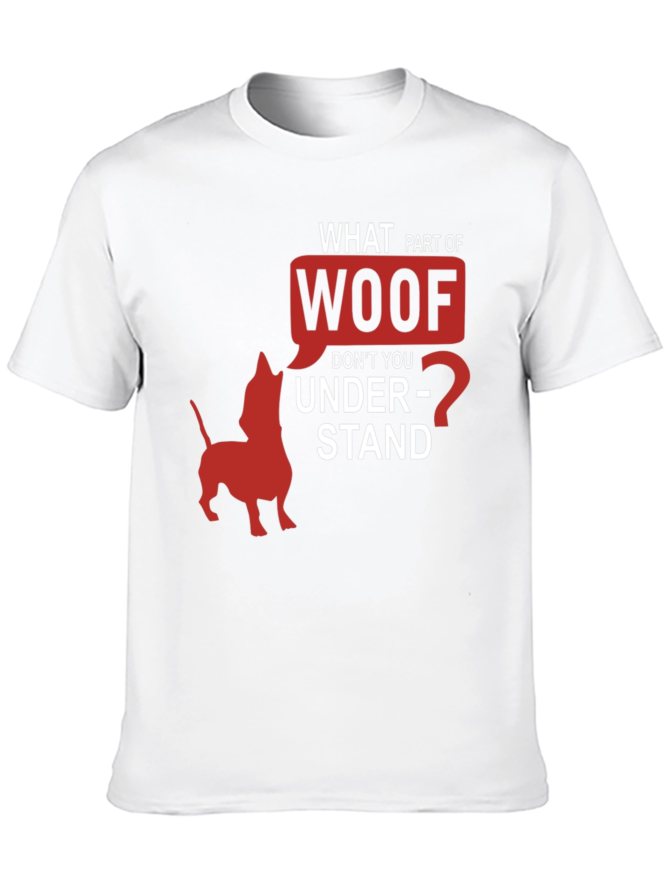 Woof T-Shirt Funny Dog Lover Tee