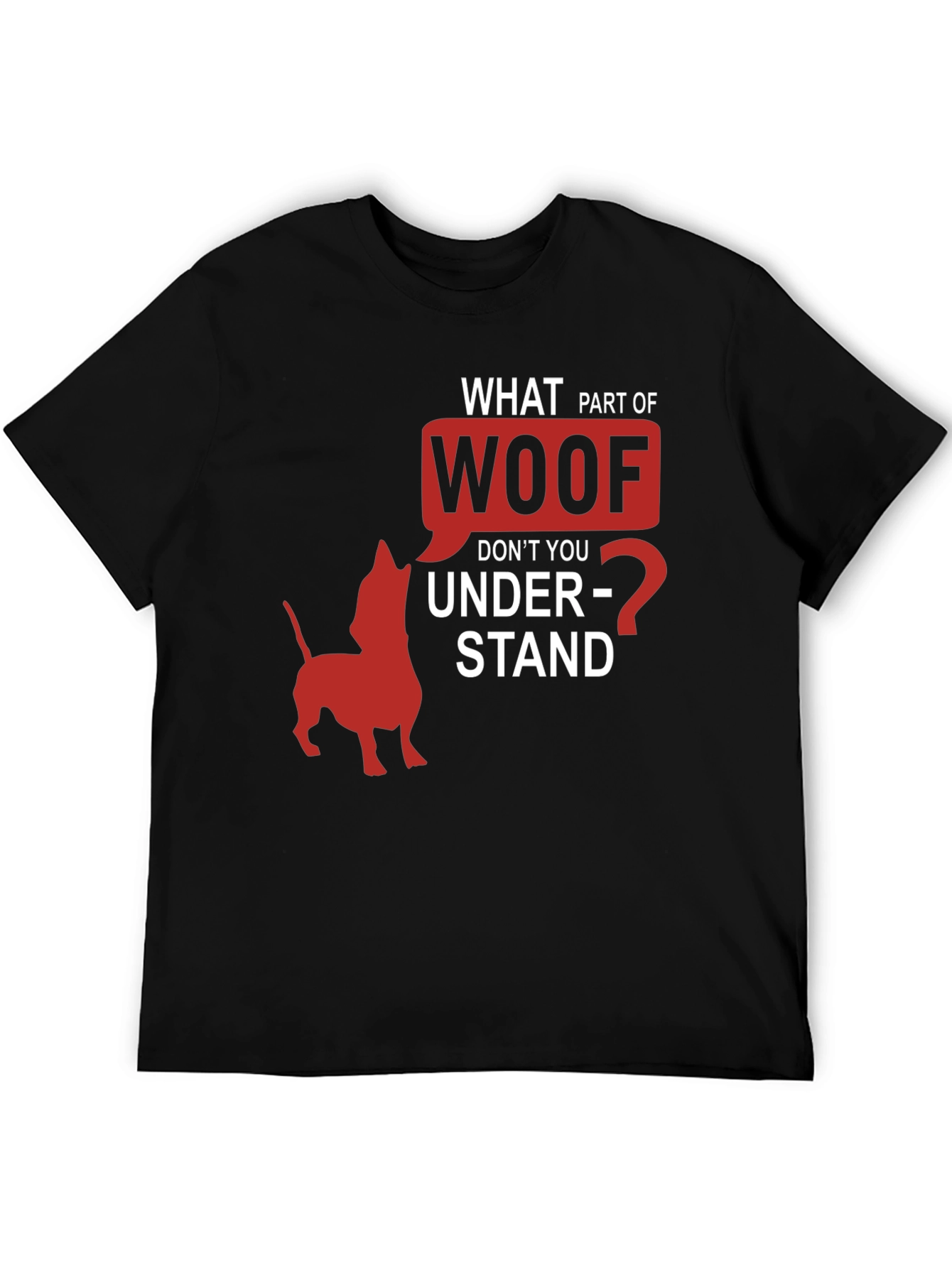 Woof T-Shirt Funny Dog Lover Tee