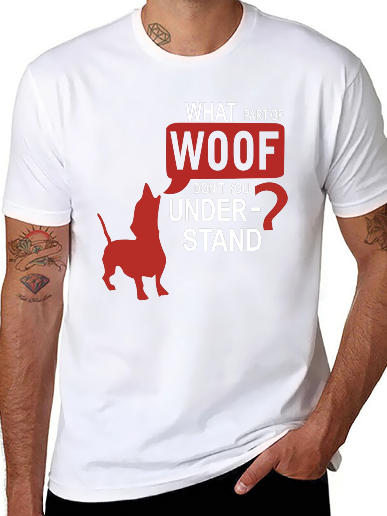 Woof T-Shirt Funny Dog Lover Tee