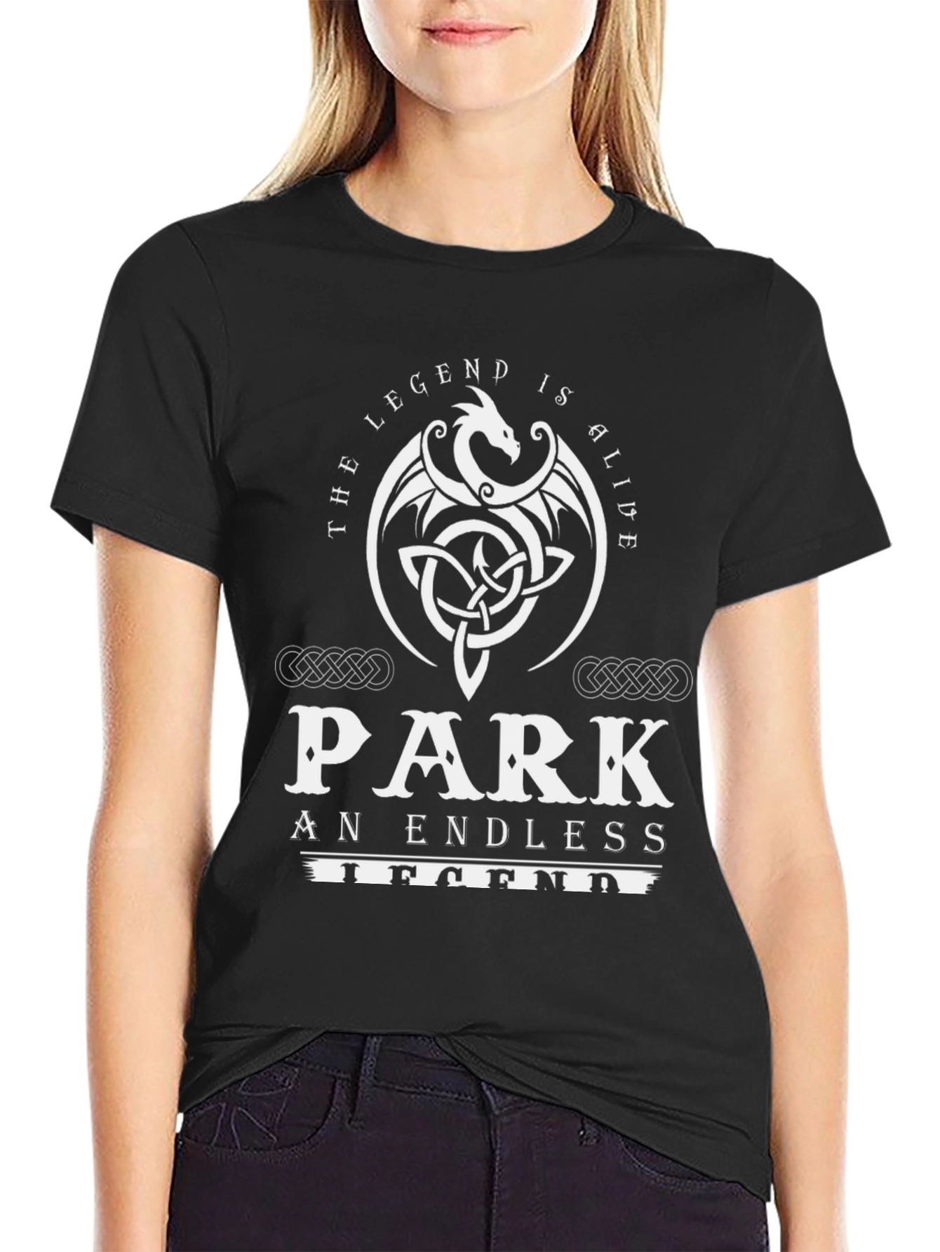 Park: The Legend Is Alive Mens Black Graphic Tee