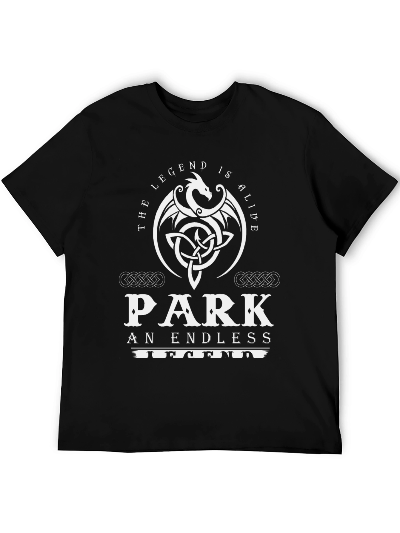 Park: The Legend Is Alive Mens Black Graphic Tee