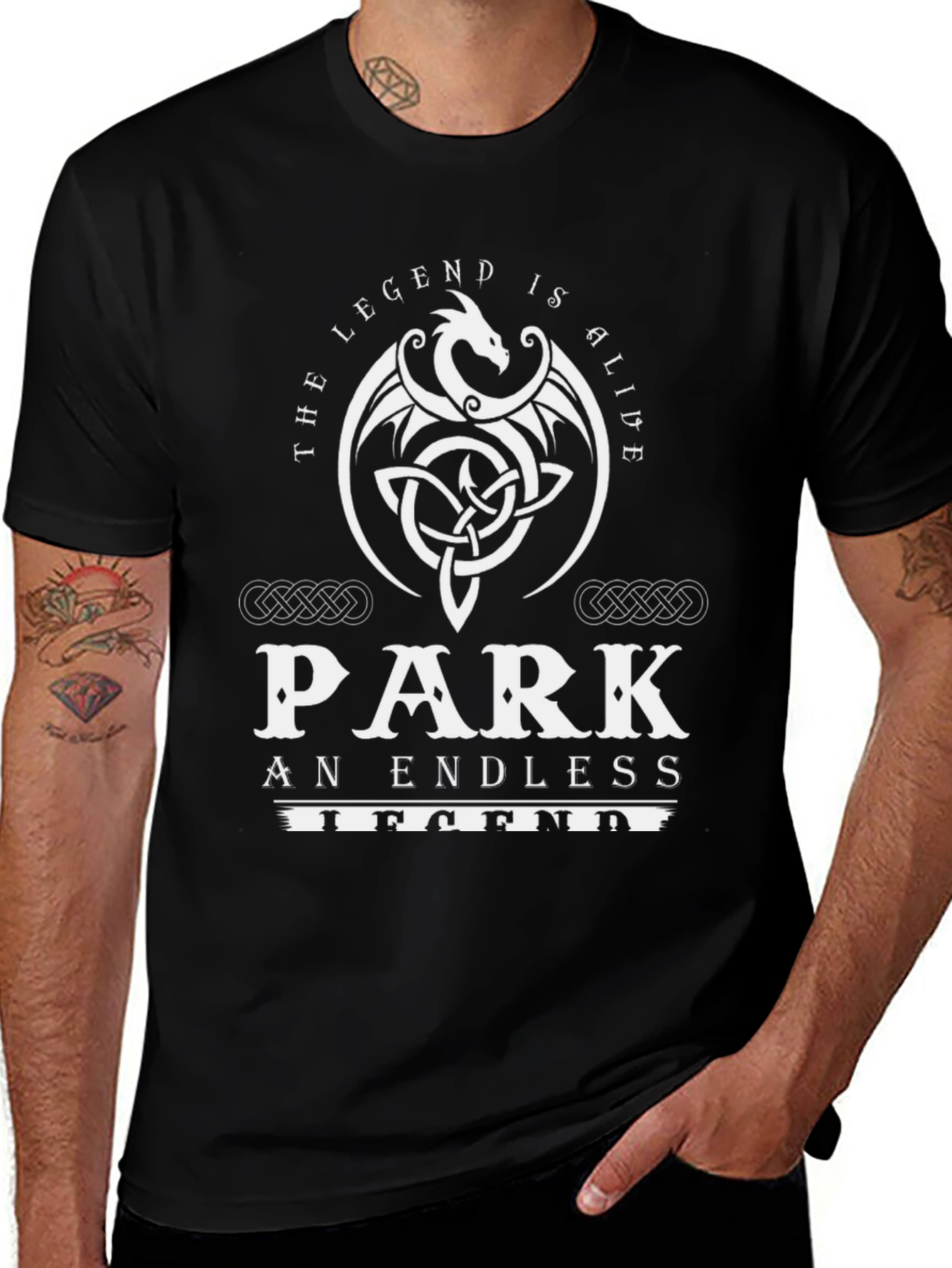 Park: The Legend Is Alive Mens Black Graphic Tee