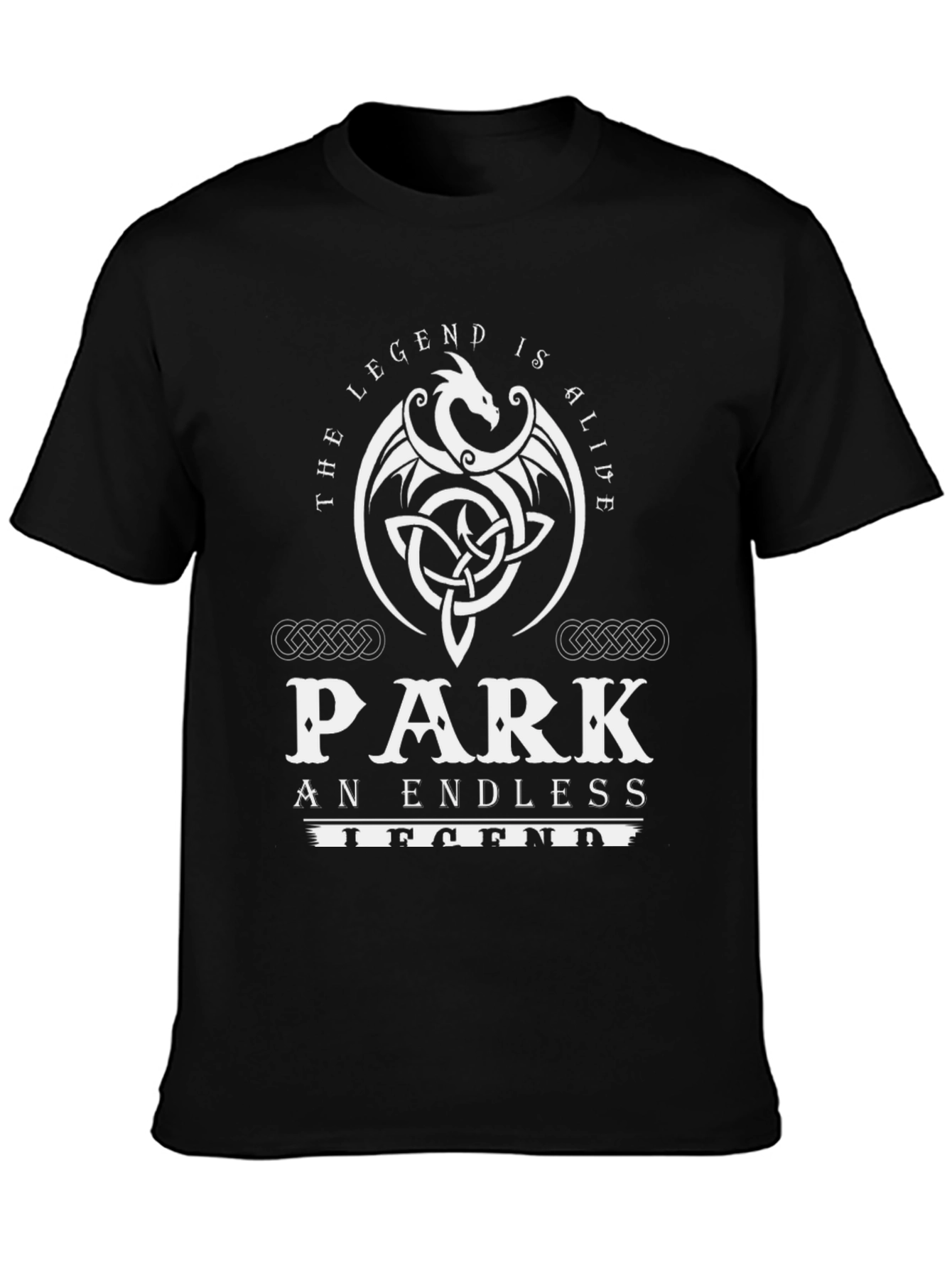 Park: The Legend Is Alive Mens Black Graphic Tee