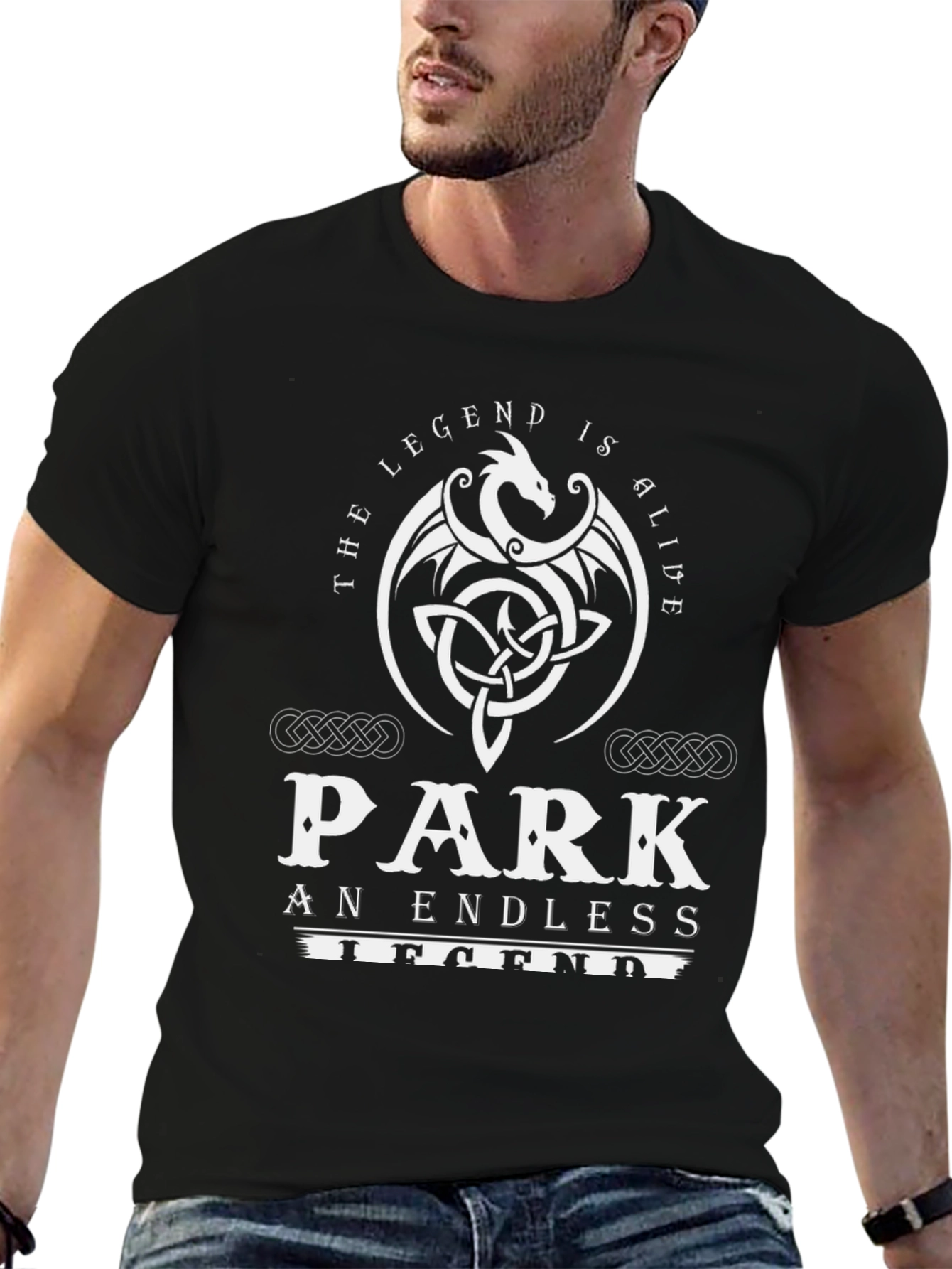 Park: The Legend Is Alive Mens Black Graphic Tee