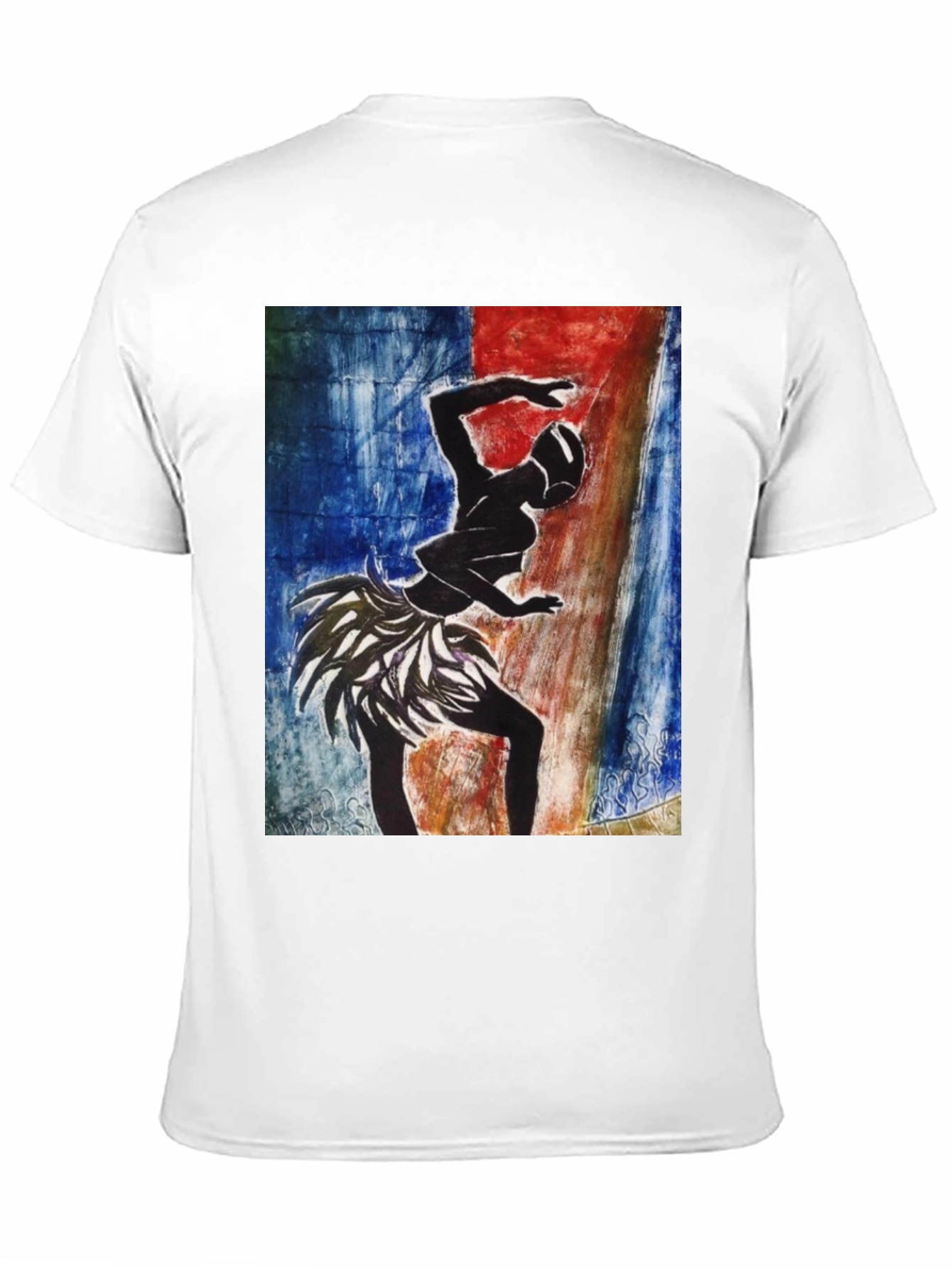 Tribal Dancer Graphic Tee - Black Cotton T-Shirt