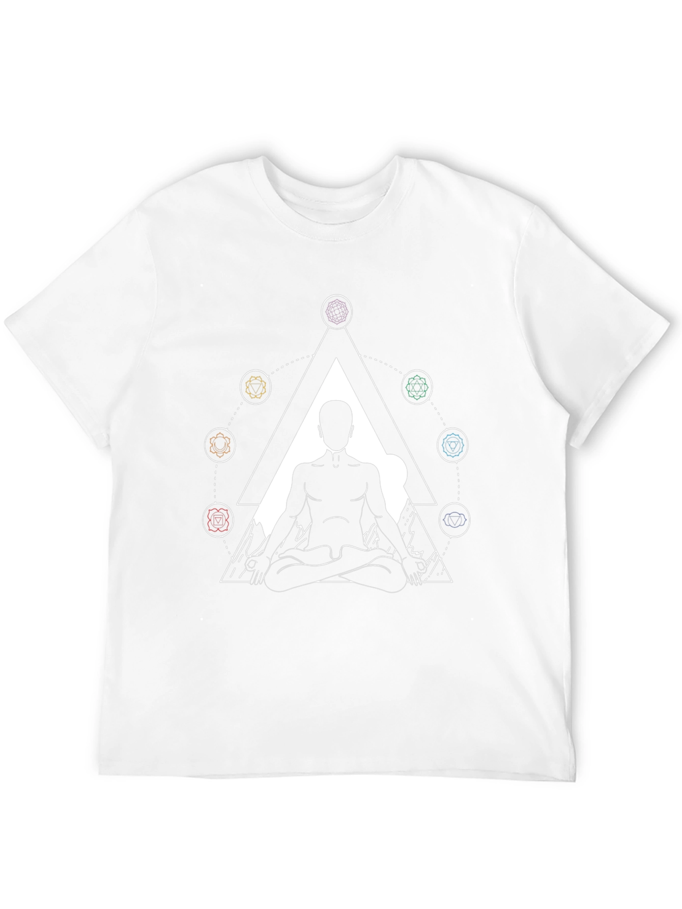 Meditative Geometric Tee - Black Cotton