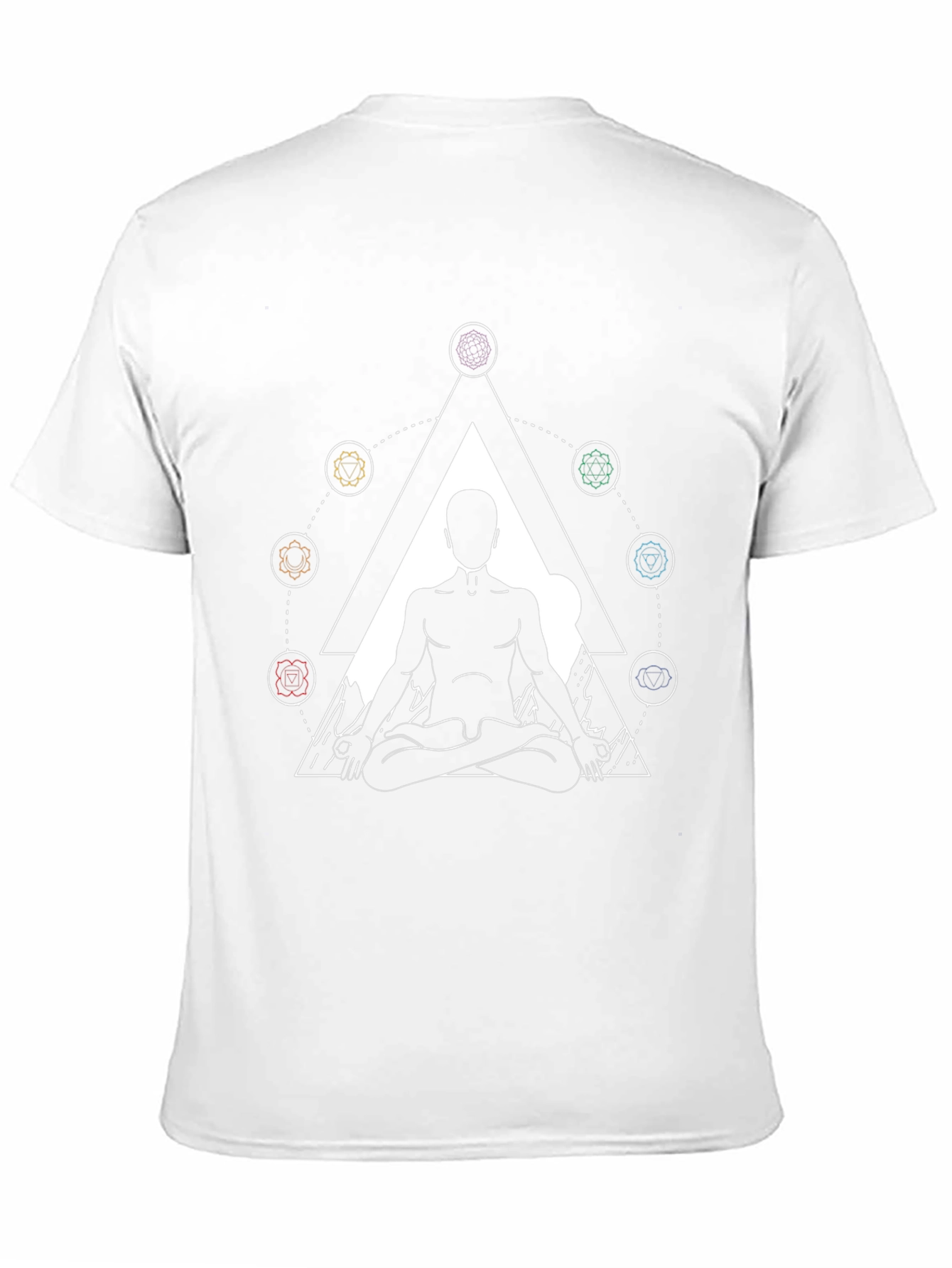 Meditative Geometric Tee - Black Cotton