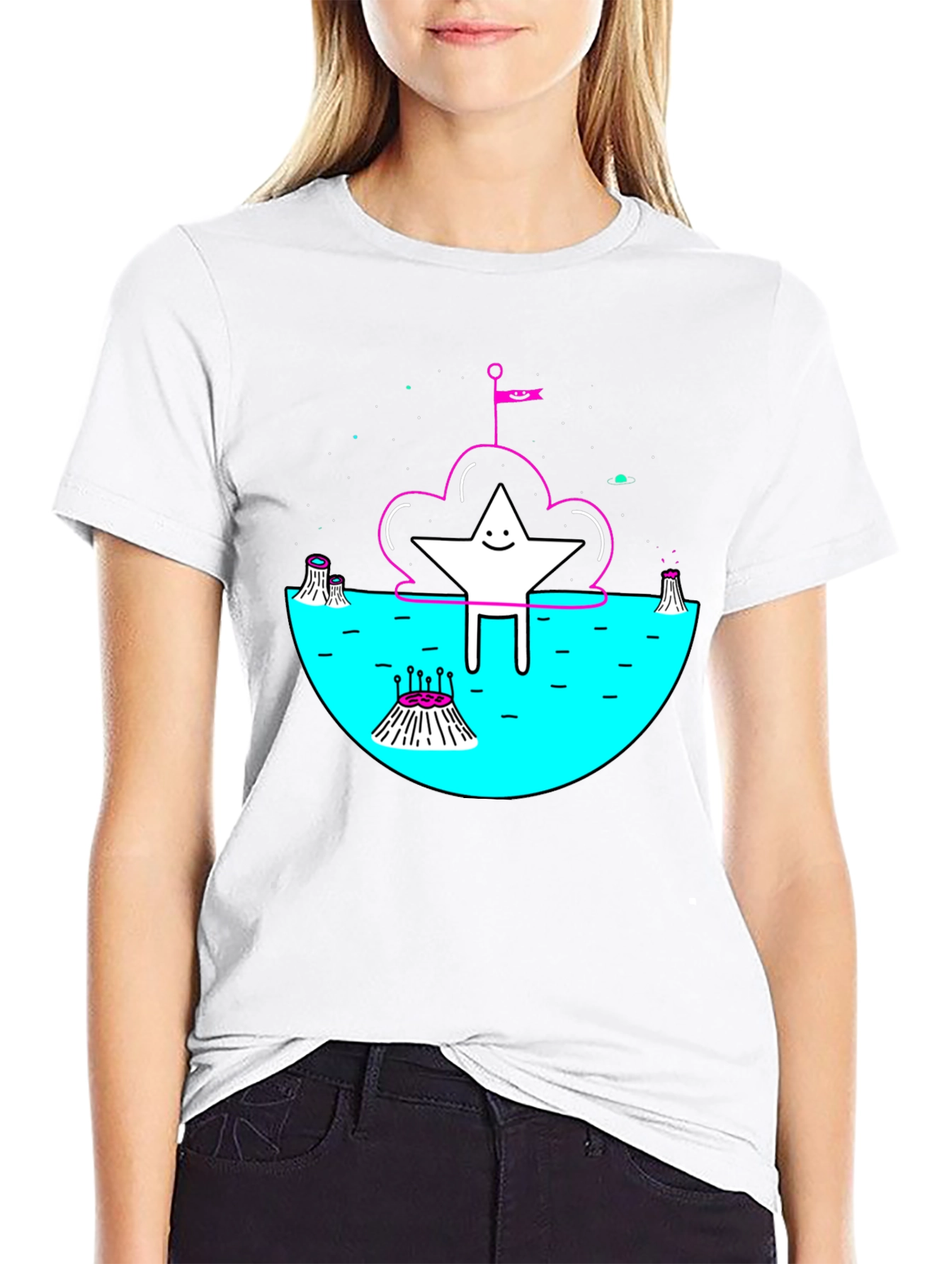 Cosmic Star Graphic Tee - Unique Design