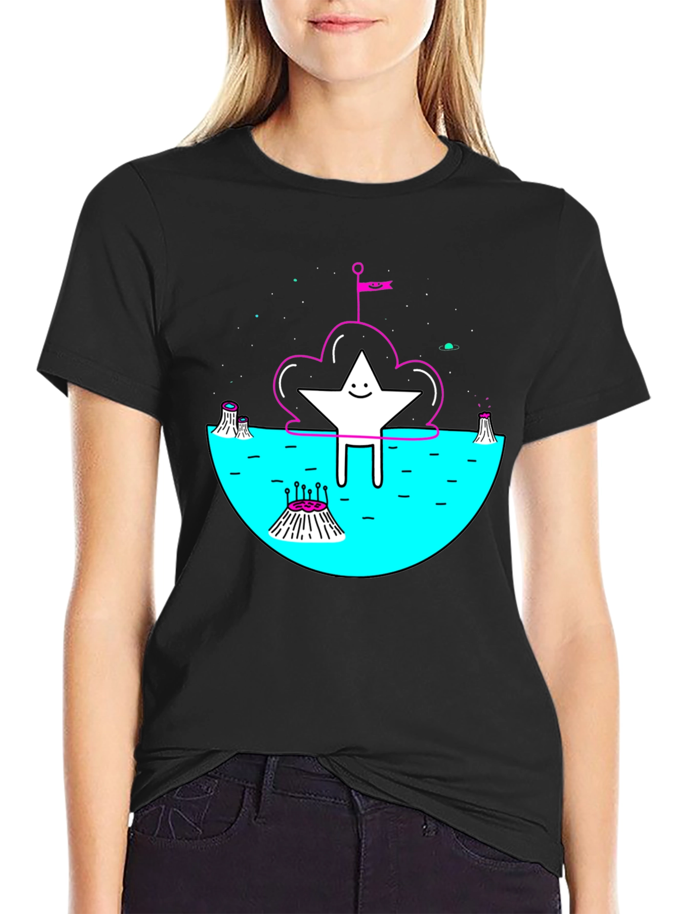 Cosmic Star Graphic Tee - Unique Design