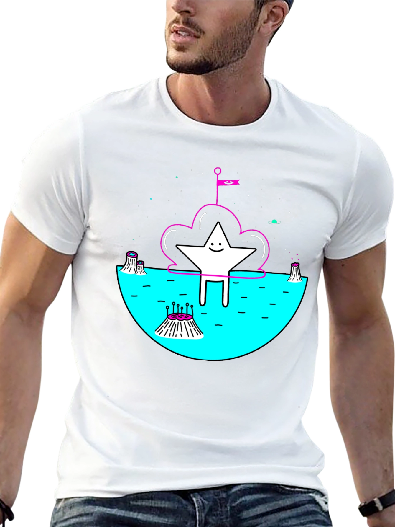 Cosmic Star Graphic Tee - Unique Design