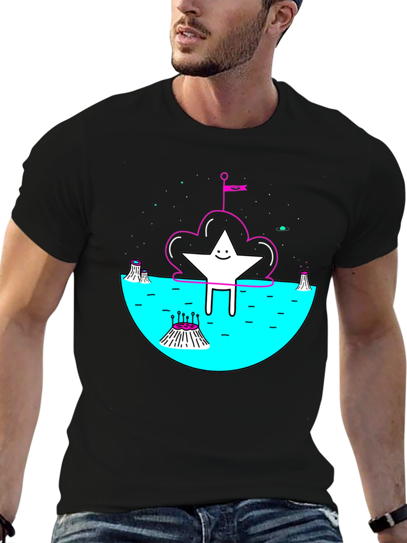 Cosmic Star Graphic Tee - Unique Design