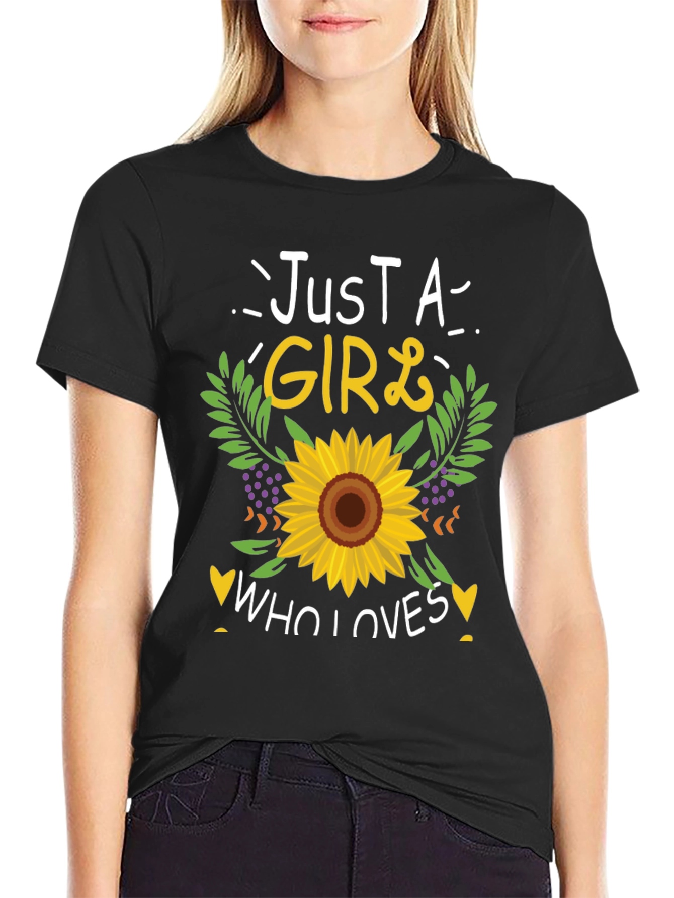 Just A Girl Who Loves Sunflowers T-Shirt